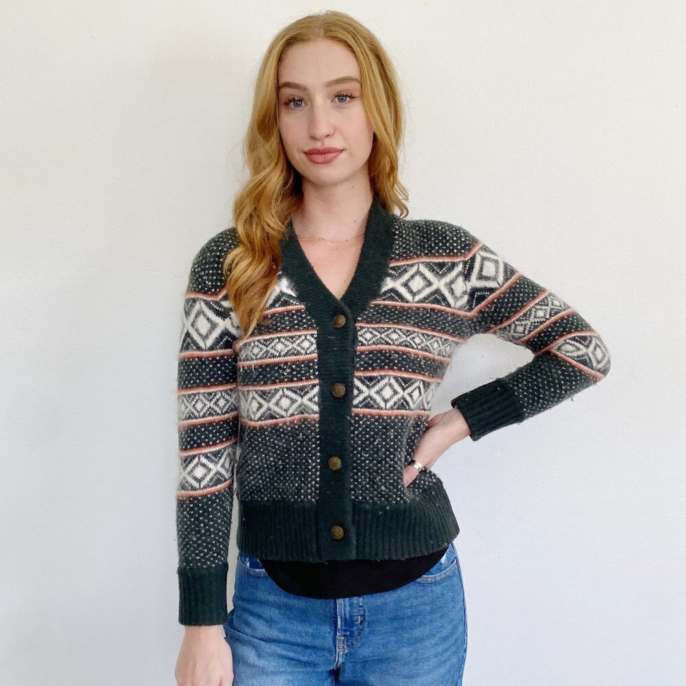 Rag & Bone Wool Angora Blend Knit Cardigan Sweater XS